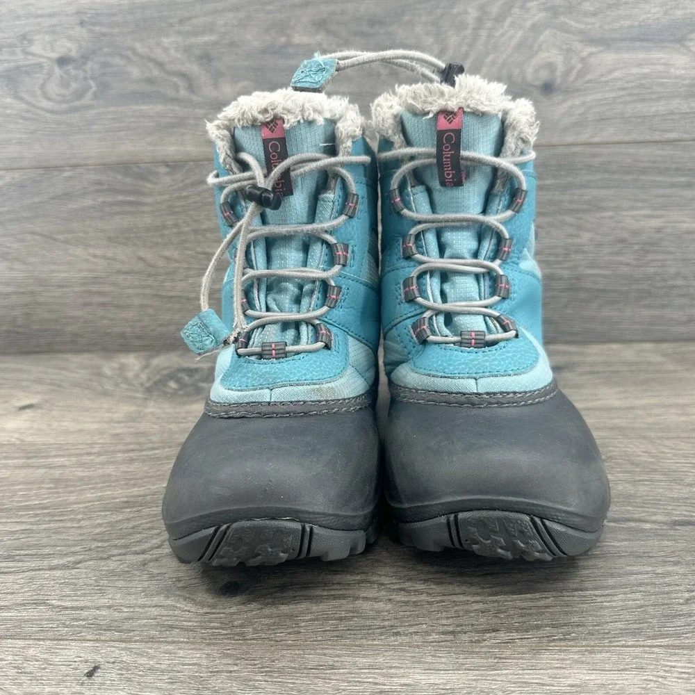 Columbia Rope Tow Youth‎ Winter Boots Size 2 Blue Waterproof Lined
